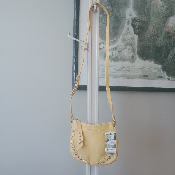 B. Makowsky Mustard Yellow Crossbody Bag - Picture 3 of 9